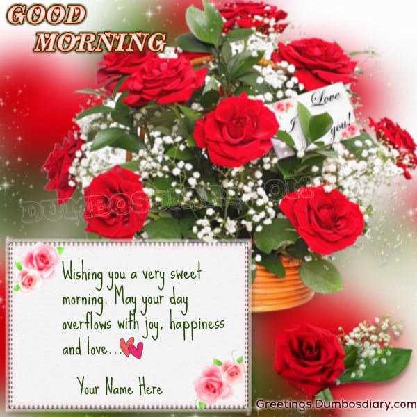 Red roses bouquet morning wishes