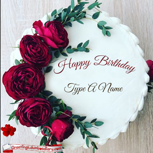 Red Roses Birthday cake cover