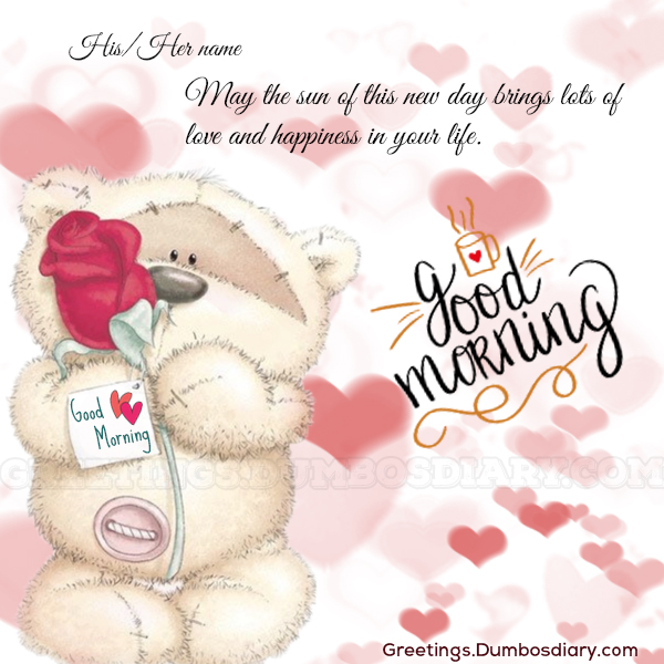 Cute bear with rose cover